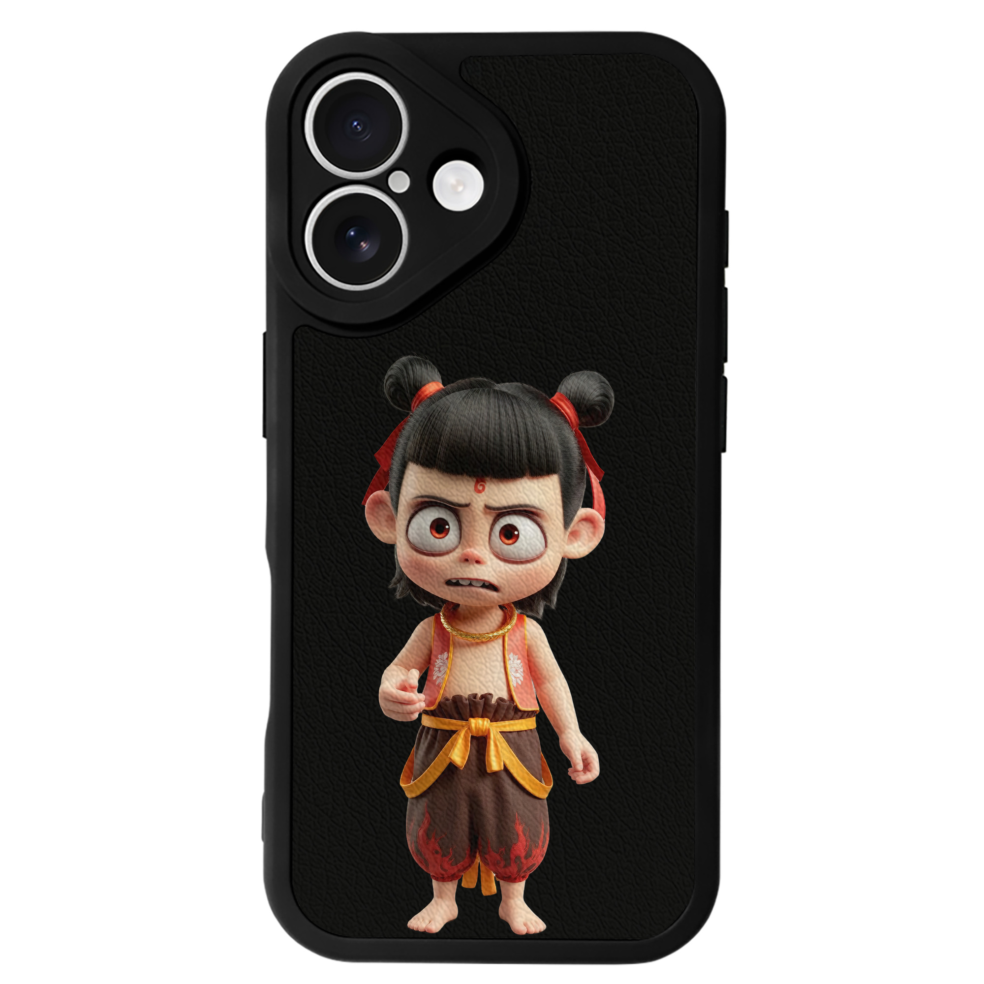 （画像用） Ne Zha 2 ナタ 魔童の大暴れ 【iPhone 16シリーズ対応】シリコンスマホケース（レザー調） 材質：シリコン